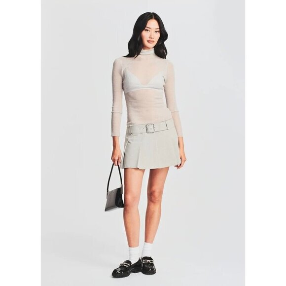 SER.O.YA Piper Sweater in Silver XSmall New Womens Turtleneck Knit Top - Picture 10 of 16